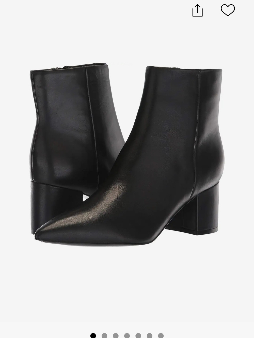 Marc Fisher LTD Yanara Black Pointed Toe Block Heel Ankle Boots